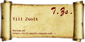 Till Zsolt névjegykártya